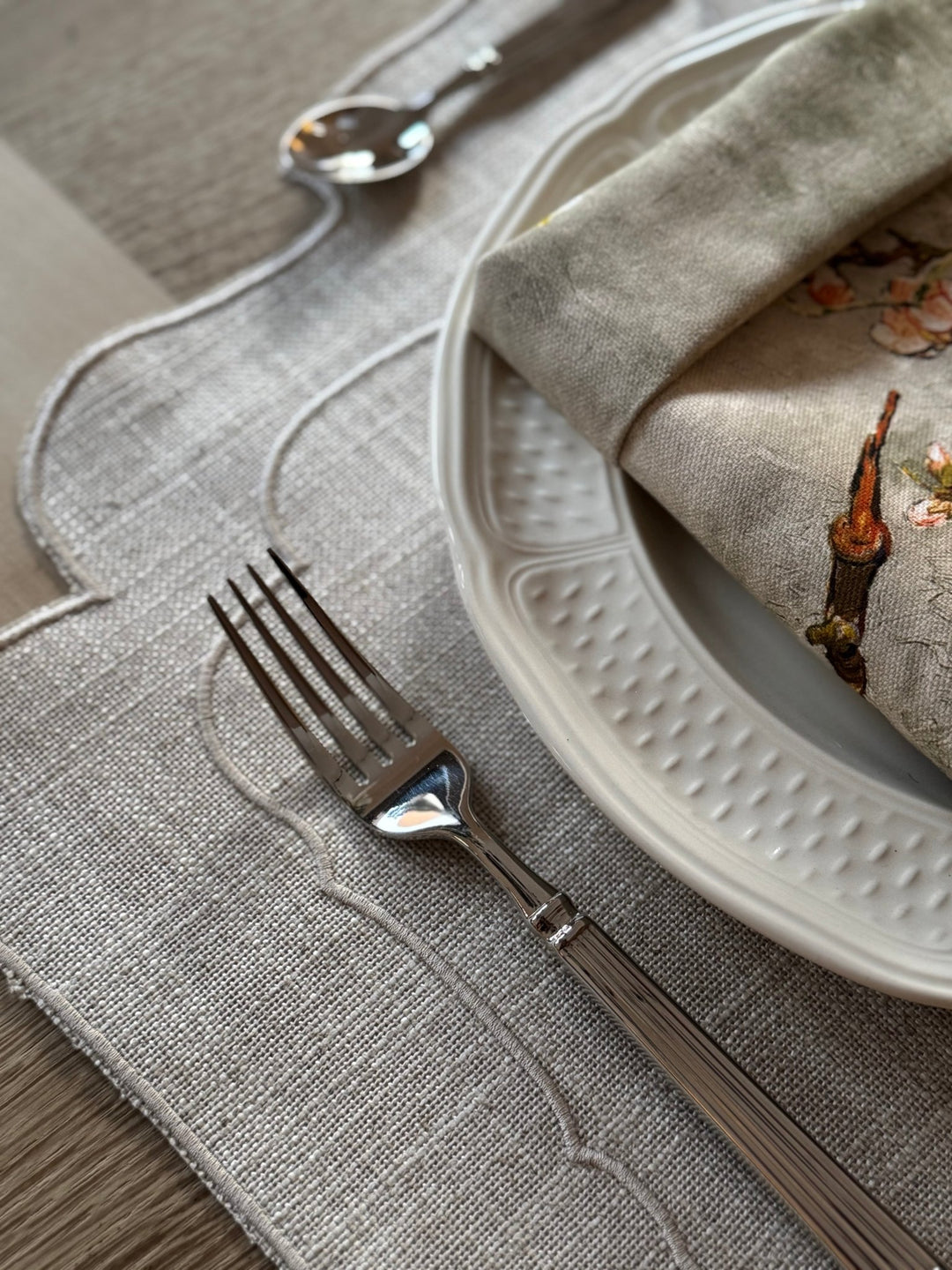 Mantel Individual Ovalado color Lino Set/2 - La Compañía Francesa