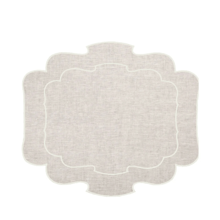 Mantel Individual Ovalado color Lino Set/2 - La Compañía Francesa