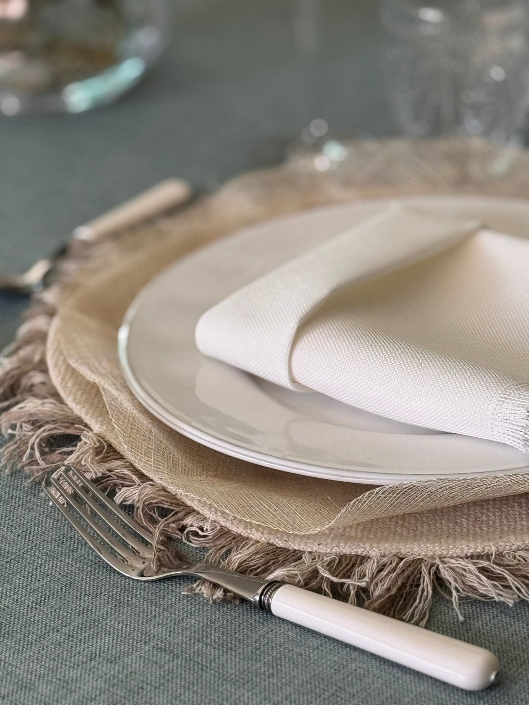 Mantel Kairo Verde Agua - La Compañía Francesa