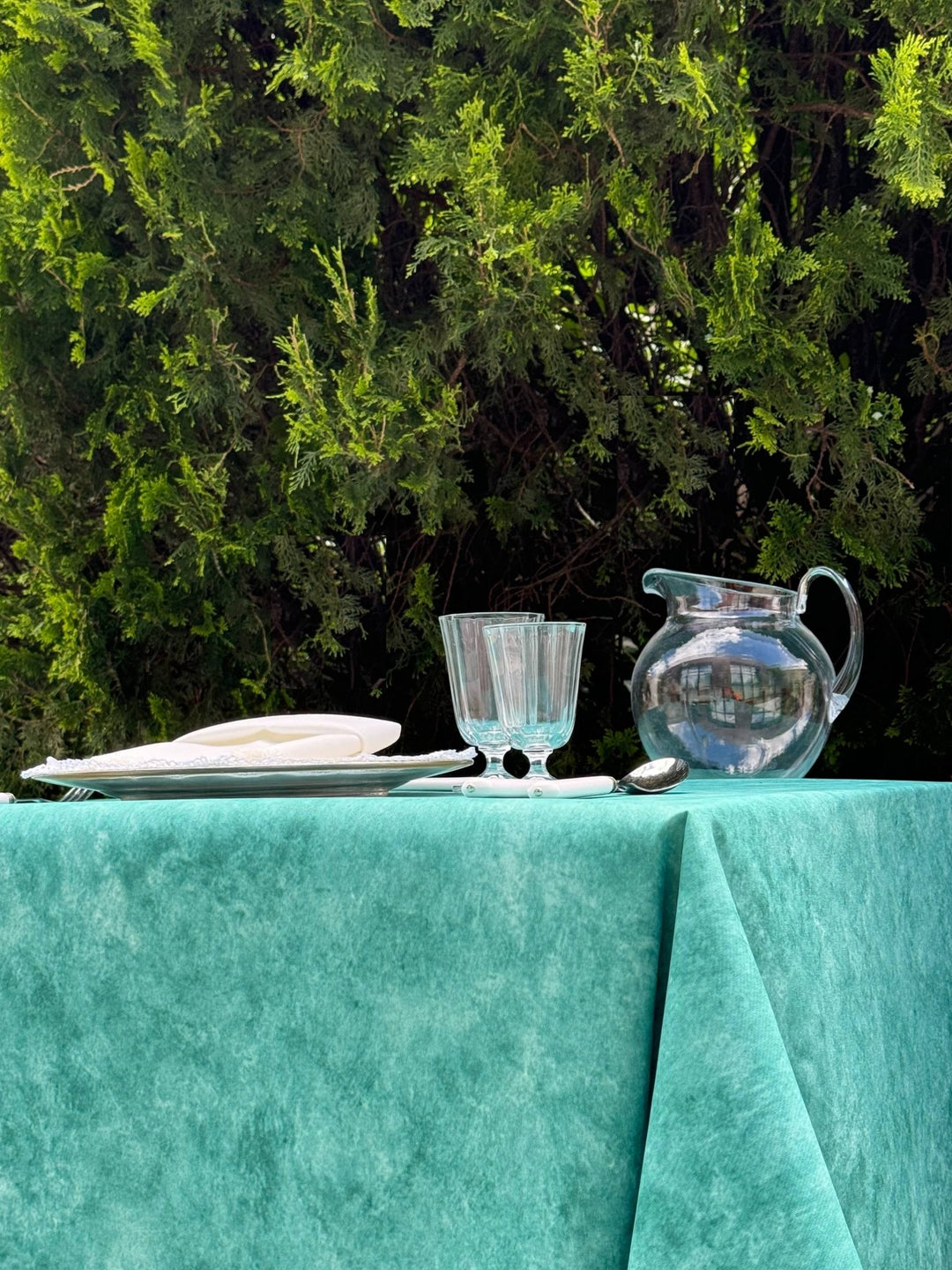 Mantel Resinado Anna Turquesa - La Compañía Francesa