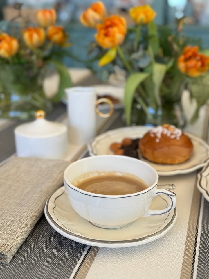 Mantel Resinado Grey Stripes - La Compañía Francesa