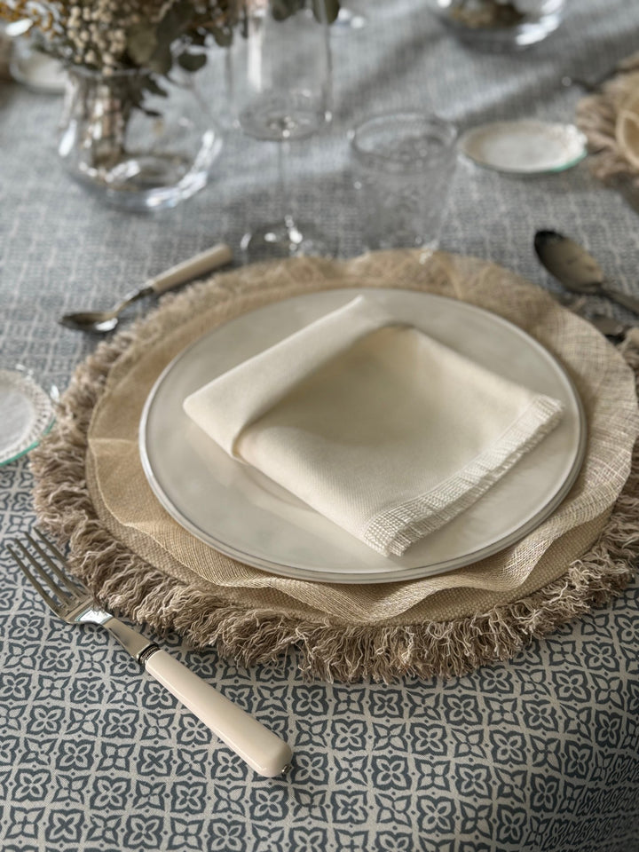 Mantel Resinado Ric Rac Azul - La Compañía Francesa