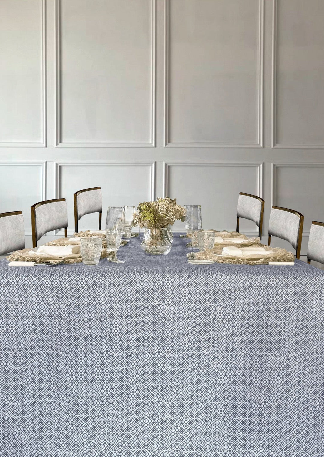 Mantel Resinado Ric Rac Azul - La Compañía Francesa