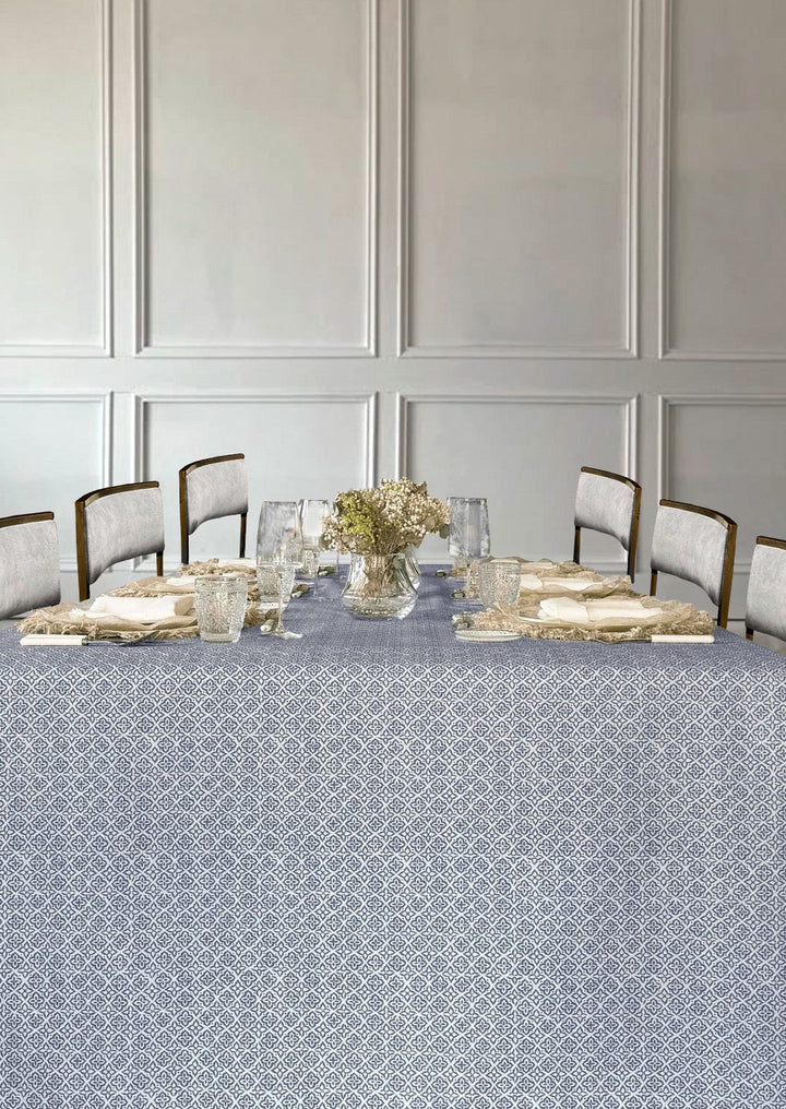 Mantel Resinado Ric Rac Azul - La Compañía Francesa