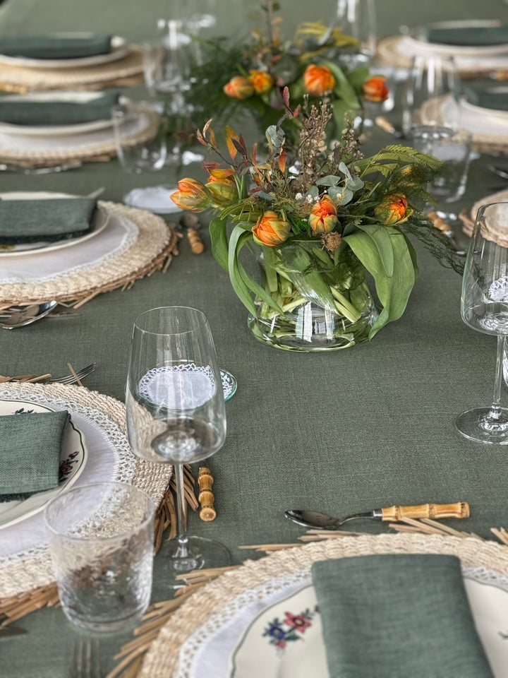 Mantel Resinado Verde Eucalipto - La Compañía Francesa