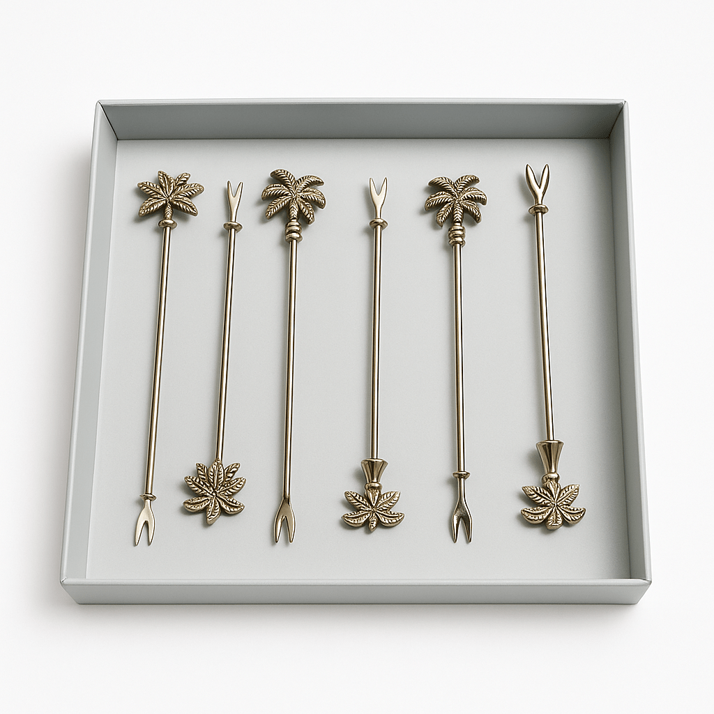 Pinchos de Cóctel Palmiers Charm Set/6 - La Compañía Francesa
