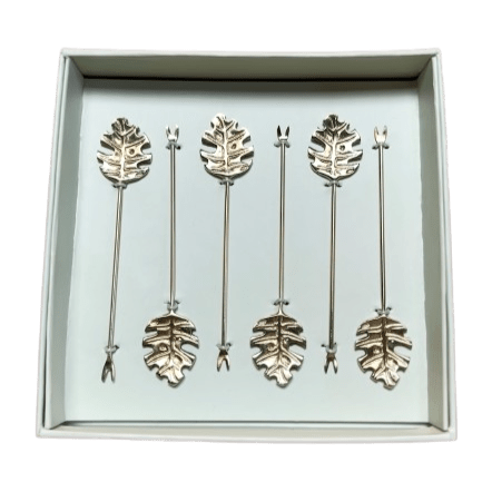 Pinchos para Cóctel Leafy Luxe Set/6 - La Compañía Francesa