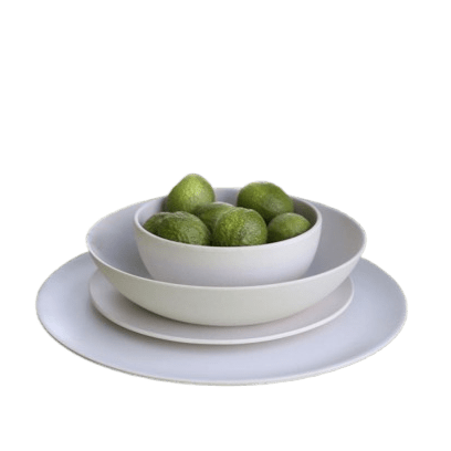 Plato de Postre de Melamina Blanco Set/6 - La Compañía Francesa