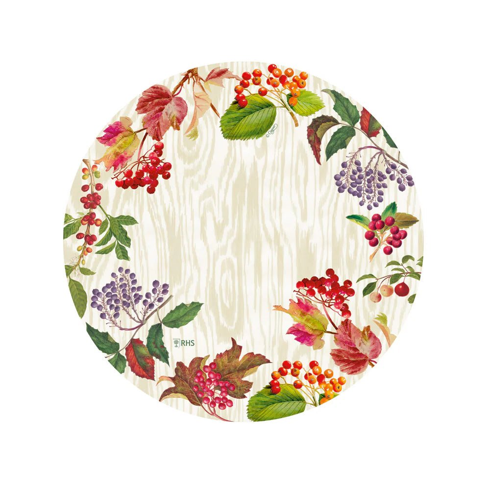 Platos de Papel Postre Berry Botanical Taupe - La Compañía Francesa