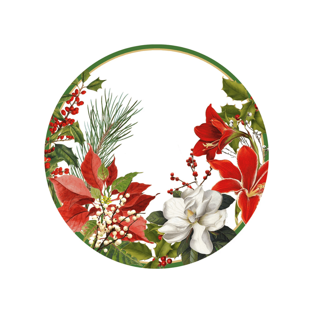 Platos Papel Comida Christmas Garden Set/8 - La Compañía Francesa