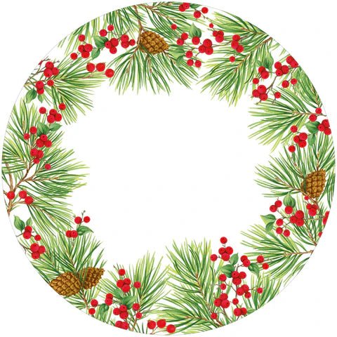 Platos Papel Comida Evergreen And Berries - La Compañía Francesa