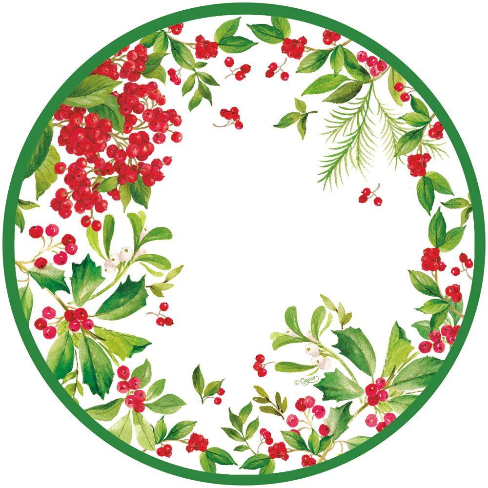 Platos Papel Comida Holly Chintz White Set/8 - La Compañía Francesa