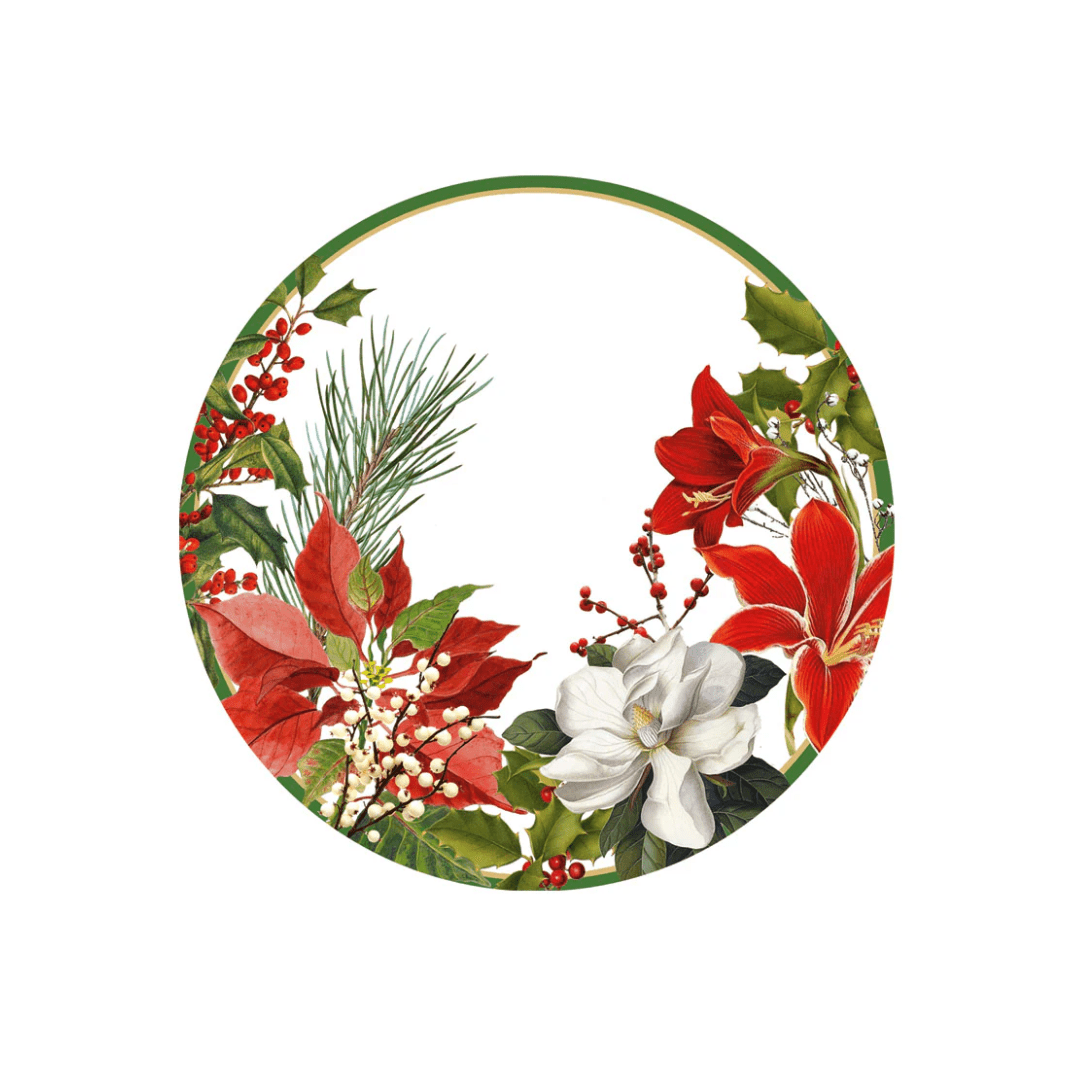 Platos Papel Postre Christmas Garden Set/8 - La Compañía Francesa