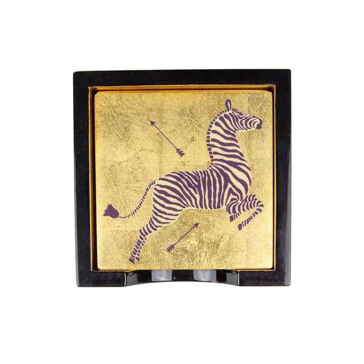 Posavasos Lacado Gold Zebras - La Compañía Francesa