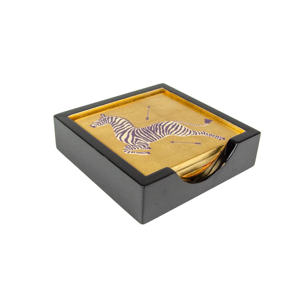 Posavasos Lacado Gold Zebras - La Compañía Francesa