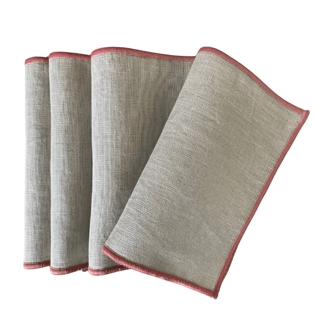 Servilleta Cóctel de Lino Gris Piedra - La Compañía Francesa