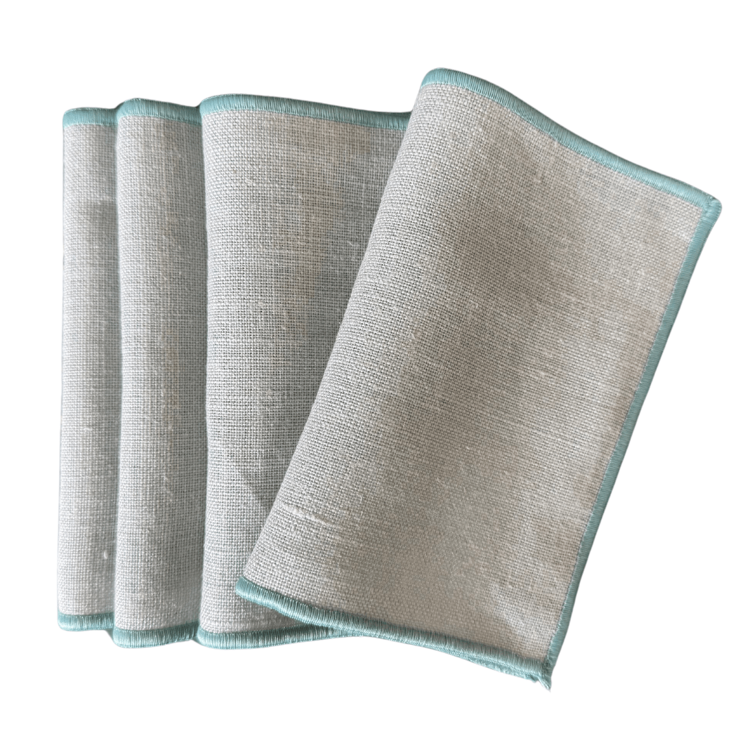 Servilleta Cóctel de Lino Verde Agua - La Compañía Francesa