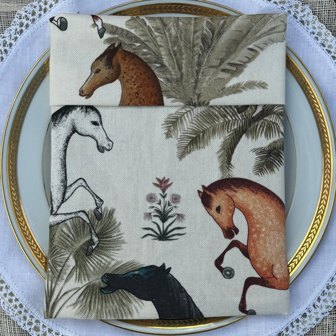 Servilleta de Algodón Estampado Cavaliers - La Compañía Francesa