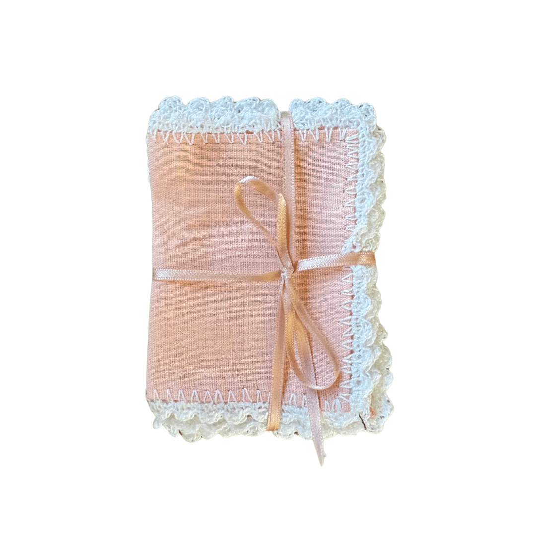 Servilleta de Cóctel Rosa con Puntilla Set/6 - La Compañía Francesa