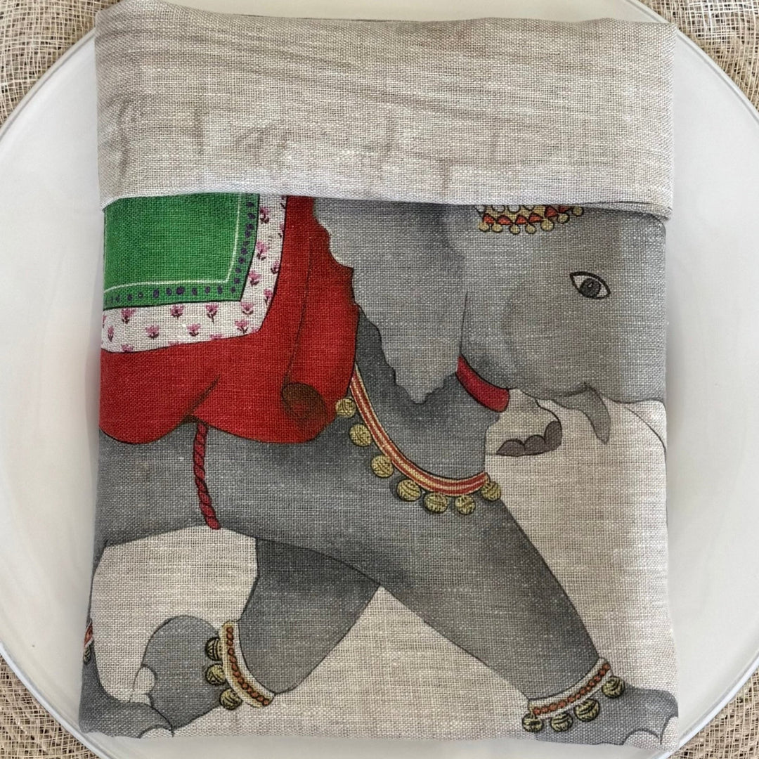 Servilleta de Lino Estampada Bangkok - La Compañía Francesa