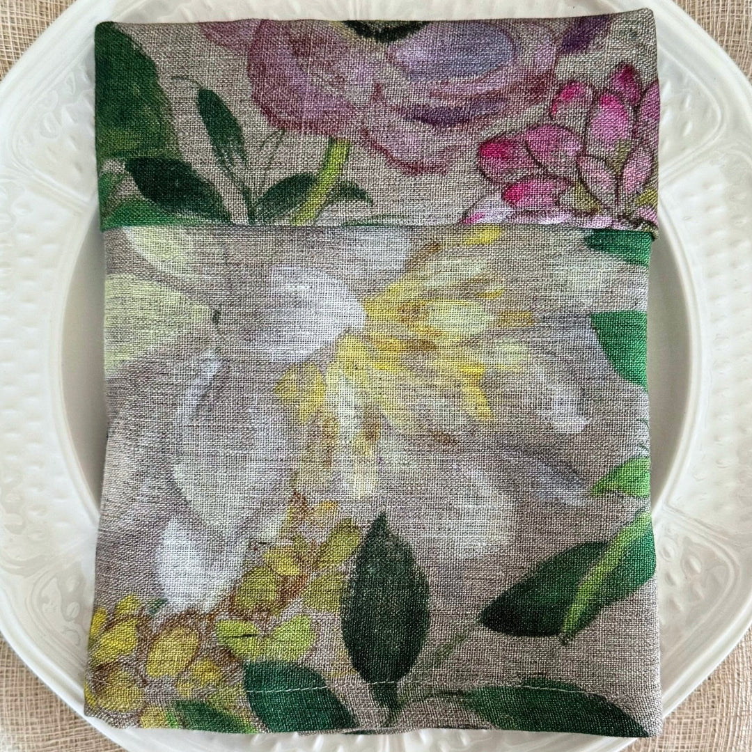 Servilleta de Lino Estampado Milflores - La Compañía Francesa