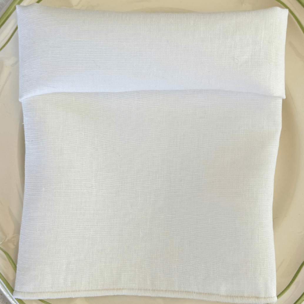 Servilleta de Lino Ivory con Festón Ivory - La Compañía Francesa