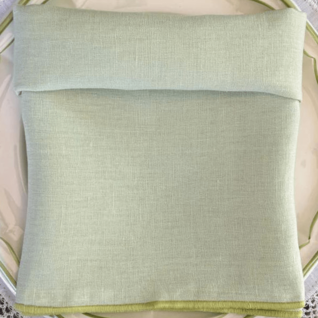 Servilleta de Lino Pistacho con Festón - La Compañía Francesa