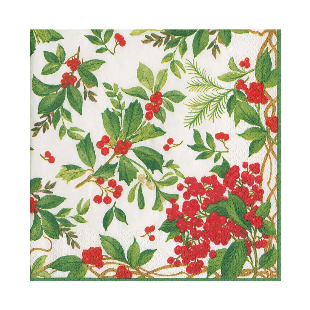 Servilletas Papel Comida Holly Chintz White - La Compañía Francesa