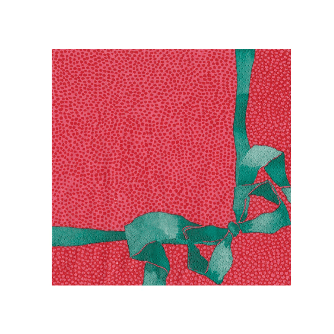 Servilletas Papel Comida Lazo de Navidad - La Compañía Francesa