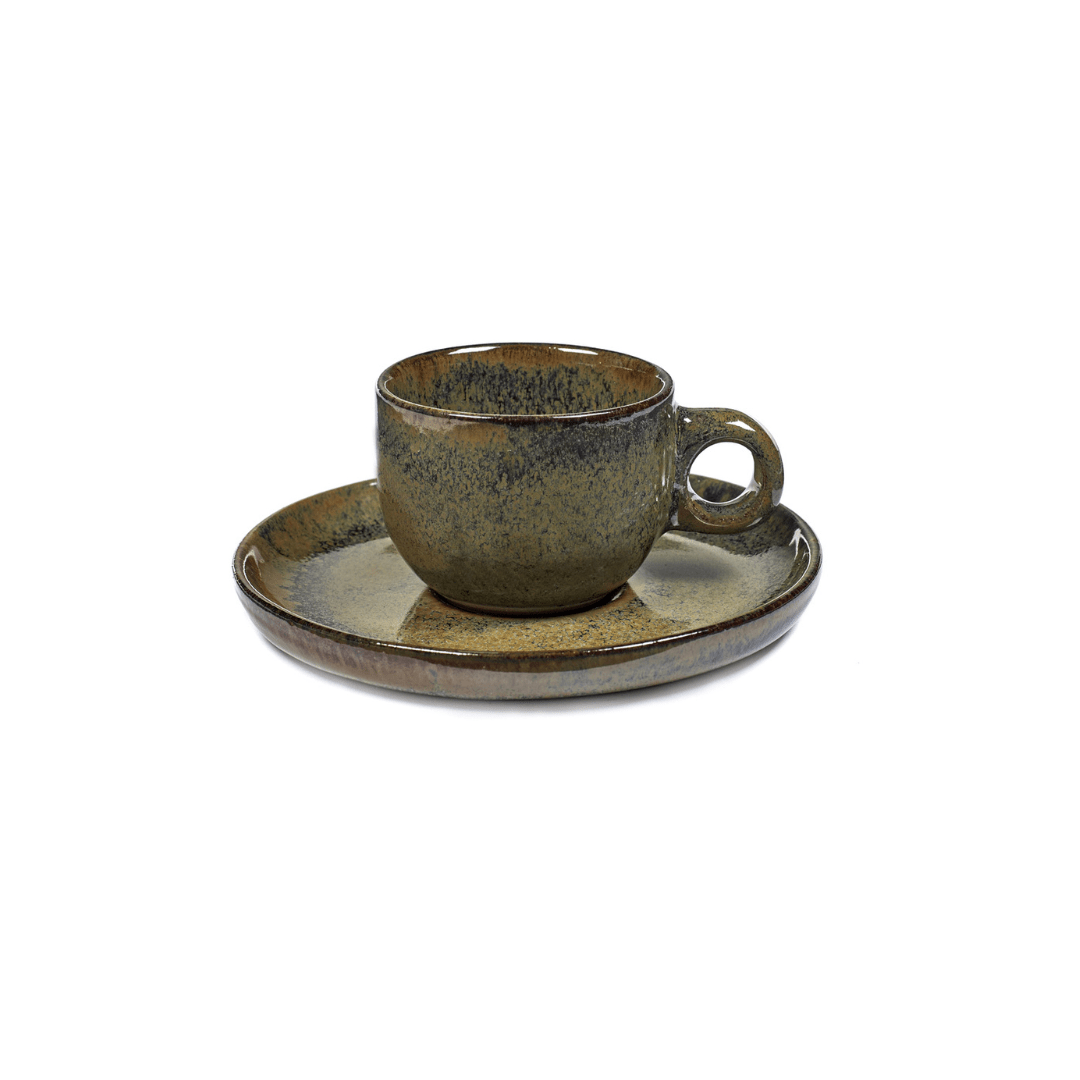 Taza Café con Plato Indi Gris Set/4 - La Compañía Francesa