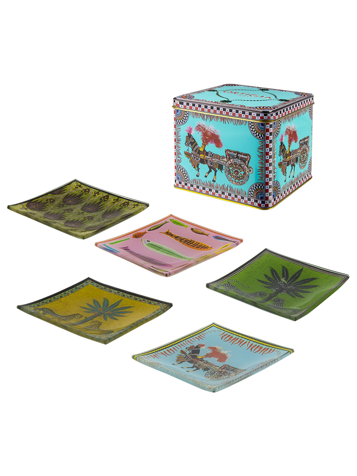 Platos de Vidrio Cuadrados Set/5