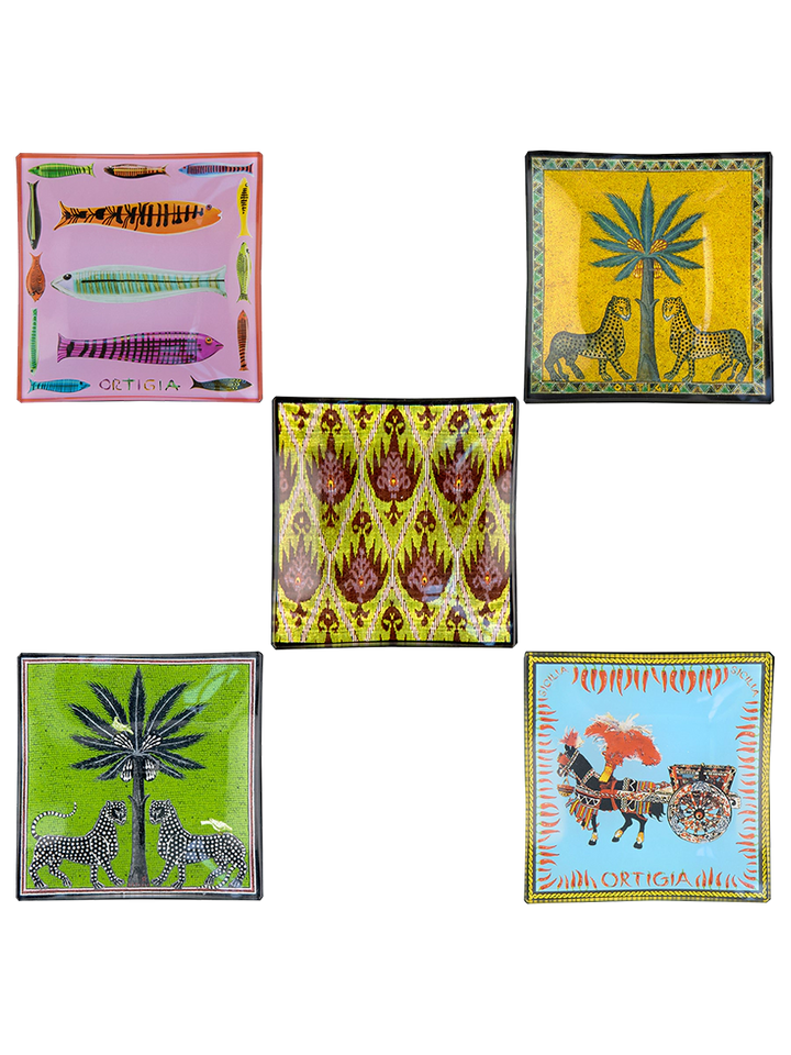 Platos de Vidrio Cuadrados Set/5