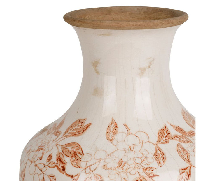 Vase Ivoire Rouge Haut