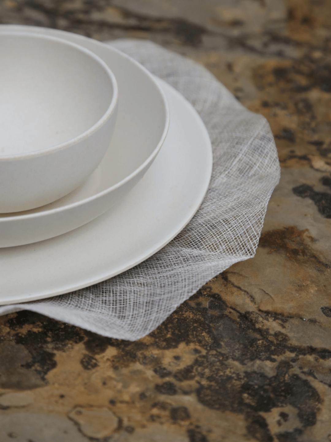 Bajoplato Rafia Marfil Set/4 - La Compañía Francesa