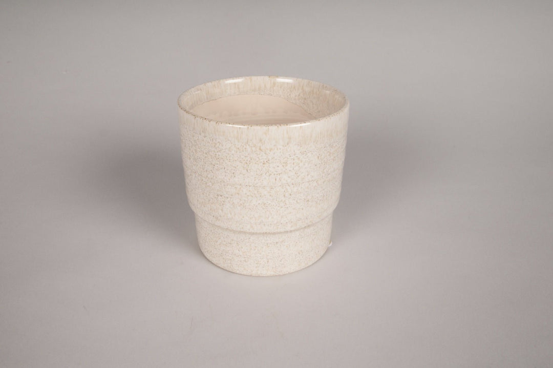 Jarrón de Cerámica Blanco - Crema - La Compañía Francesa