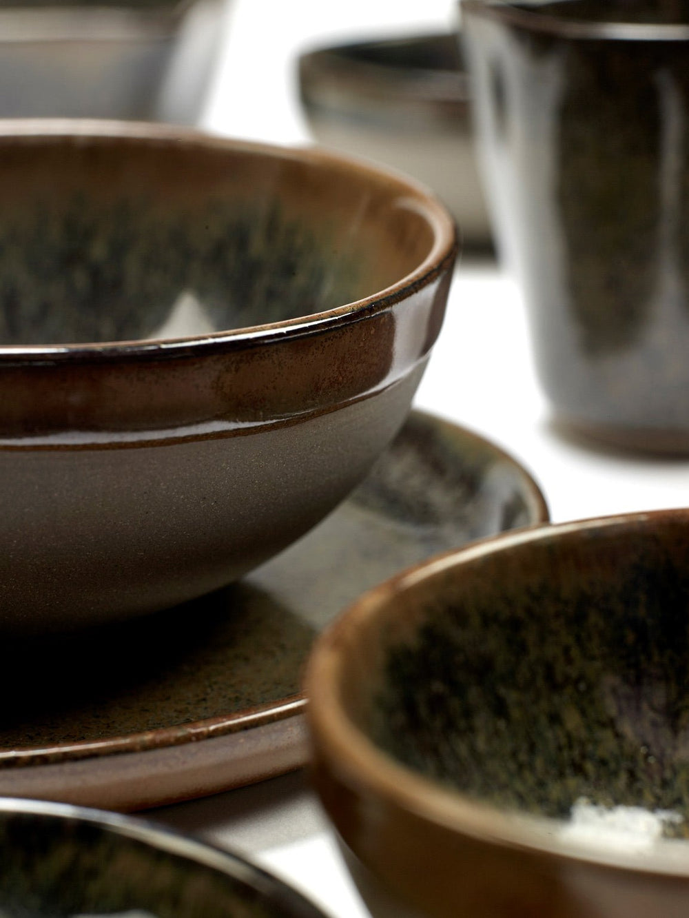 Plato Postre Indi Gris Set/4 - La Compañía Francesa