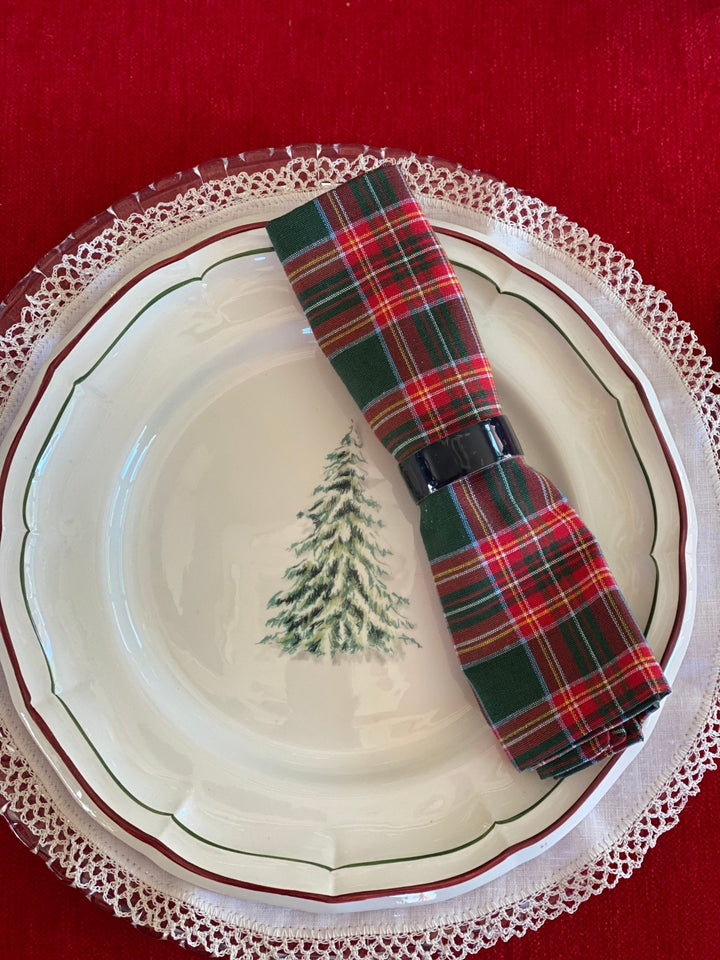 Servilleta Escocesa Roja y Verde - La Compañía Francesa