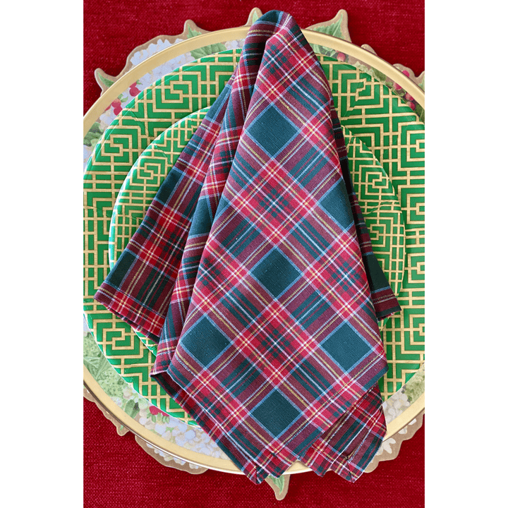 Servilleta Escocesa Roja y Verde - La Compañía Francesa